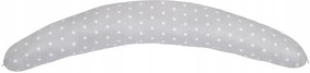 Dojčiaci vankúš BABYMAM PREMIUM - Biele hviezdičky so šedou