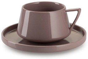 Porcelánová šálka s podšálkou Luna Pink 200 ml