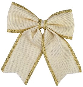 Vánoční dekorativní mašle Santa Lila 18x20 cm béžová