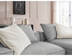 Svetlosivá rohová pohovka z imitácie kože Boheme – Bobochic Paris