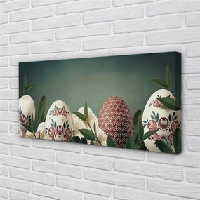 Obraz na plátne Listy vajcom kvety 140x70 cm