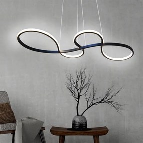 LED Luster na lanku SALSA LED/38W/230V 4000K čierna