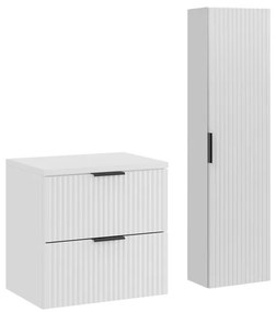 Kúpeľňová zostava Casad s doskou a skrinkami 60 cm biela