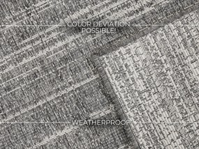 ELLE Decoration, Kusový koberec Gemini 105543 Silver z kolekcie Elle – na von aj na doma, 120x170, šedá, chodba / predsieň