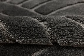 Kúpeľňový koberček Sash Sage tmavosivý, pruhy