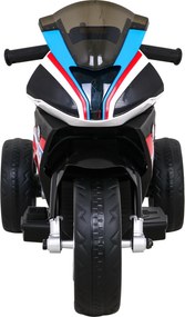 Ramiz BMW HP4 detský motocykel na batérie červený + 3 kolieska + LED + MP3 USB + ekokoža
