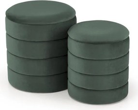 Set 2 ks. taburetiek Pachio (tmavozelená). Vlastná spoľahlivá doprava až k Vám domov. 1092550