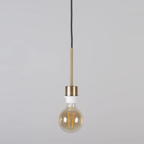 Moderné závesné svietidlo bronzové s tienidlom 45 cm biele - Combi 1