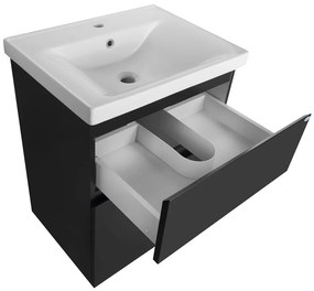 Aqualine Aqualine, ALTAIR umývadlová skrinka 57x72,5x45cm, čierna mat, AI660
