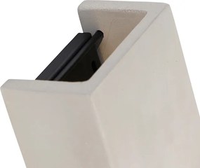Priemyselná nástenná lampa sivý betón obdĺžnik - Meaux