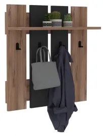 Nástenný vešiak MITA 70x70 cm antracit/hnedá