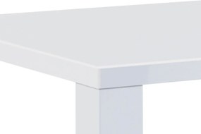 Autronic -  Jedálenský stôl AT-3007 WT, 135x80x76cm, vysoký lesk biely
