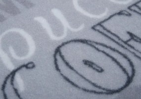 Koberec / Behúň Hanse Home Cook & Clean I Like Espresso sivý / čierny / biely