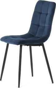 Jedálenská stolička zamatová, modrá CT-281 BLUE4