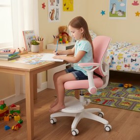 Detská rastúca stolička Neoseat JUNI 007 — látka, ružová