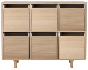 Nízka detská komoda z masívu paulownie v prírodnej farbe 25,5 x88, 5 cm Calle – Bloomingville Mini