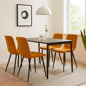 Set - 4 ks Jedálenská stolička AVENBERG ARDEN, žltá