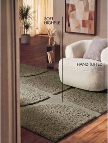 Kaki ručne tkaný koberec 80x150 cm Lambeth Jasper – Ted Baker