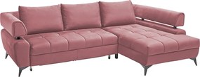 Rohová sedacia súprava Paris, staroružová látka, pravý roh