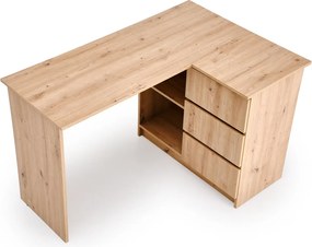 Rohový písací stôl Bega dub artisan