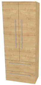 Mereo Bino, kúpeľňová skrinka vysoká 163 cm, dvojitá, Multidecor, Dub Arlington, MER-CN699DARL