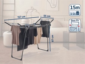 Leifheit Sušiak na bielizeň Pegasus 150 Solid Slim Black 81690