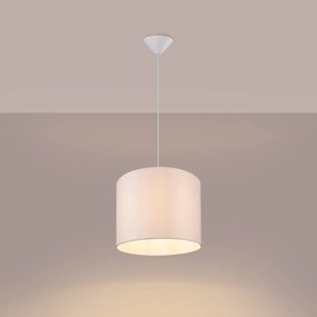 Závesné svietidlo Nova, 1x biele textilné tienidlo, (fi 30 cm)