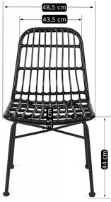 Záhradná stolička Wendats (čierna) . Akcia -20%. Vlastná spoľahlivá doprava až k Vám domov. 1119311