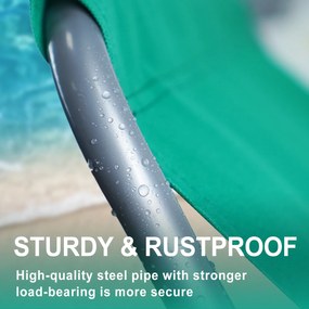 Skladacie plážové ležadlo SAND, zelené