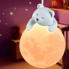 Dětský závěsný lustr White Bear bílý