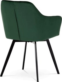 Jedálenská stolička zamatová, zelená DCH-425 GRN4