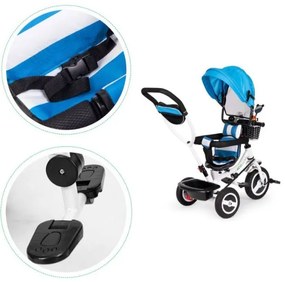 ECOTOYS Detská trojkolka s rotačným sedadlom Blue