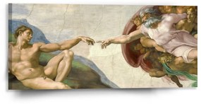 Sablio Obraz Stvorenie Adama - Michelangelo Buonarroti - 110x50 cm