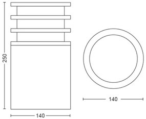 PHILIPS HUE Vonkajšie stojacie LED inteligentné svietidlo HUE LUCCA, 9,5 W, teplá biela, hranaté, šedé, IP44