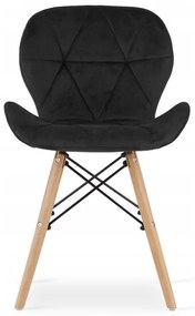 Jedálenský stôl TODI čierny 60 cm s dvoma stoličkami LAGO čierne