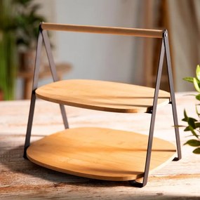 Dvojposchodový podnos BAMBOU bambusový 893785