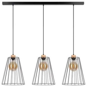 Spot-Light DO19319304 - Luster na lanku ORAZIO 3xE27/60W/230V borovica