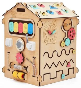 Activity Board Domček Montessori natural