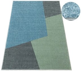 Koberec LIMA M046A zelený / sivý / modrý