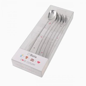 Sola - Latte lyžičky so srdiečkom 6 ks set - Love Cutlery (116606)