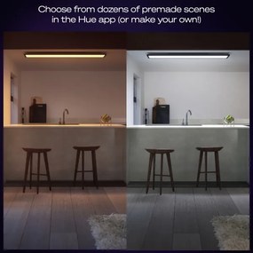 Philips Hue AURELLE LED stmievateľné stropné svietidlo 39W 120x30 cm čierne