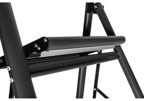 Čierne schodíky Wenko Compact, výška 91,5 cm