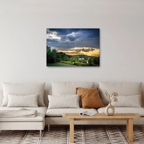 Obraz krajiny s lúčmi (70x50 cm)
