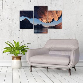 Obraz - 3D útesy (90x60 cm)