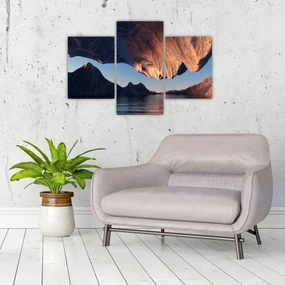 Obraz - 3D útesy (90x60 cm)