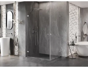 Mexen Lunar-B Duo, výklopný sprchový kút 85 x 80 cm, 8mm číre sklo, chrómový profil, 832-085L-080P-01-00