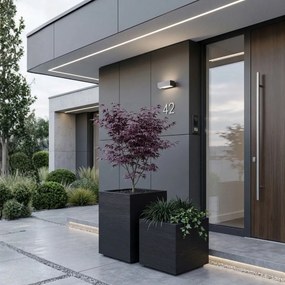 Sada 2 ks květináčů BETONIQUE 40x40/60x40 cm černá