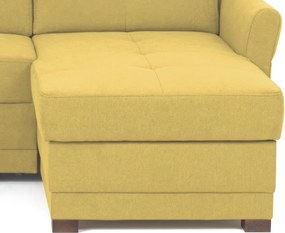 Rohová sedacia súprava Harris, žltá karí látka, pravý roh