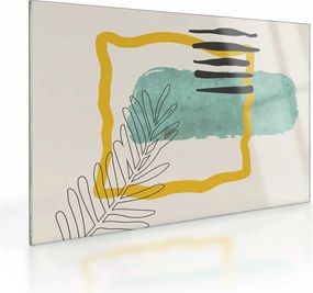 Sklenený obraz - Abstraktné listy N⁰2 (70x50 cm)