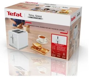 Tefal - Hriankovač s dvomi otvormi SENSE 850W/230V biela